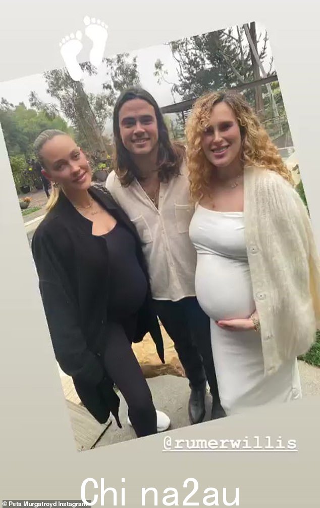 玩得很开心:可以看到 Rumer 和她的男朋友在迎婴派对期间,他们停下来与“与星共舞”的参赛选手合影,露出灿烂的笑容