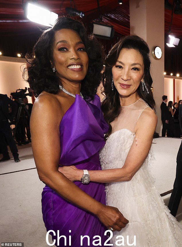 Feted:Yeo 与 Angela Bassett 的合照,后者今年也获得了奥斯卡提名