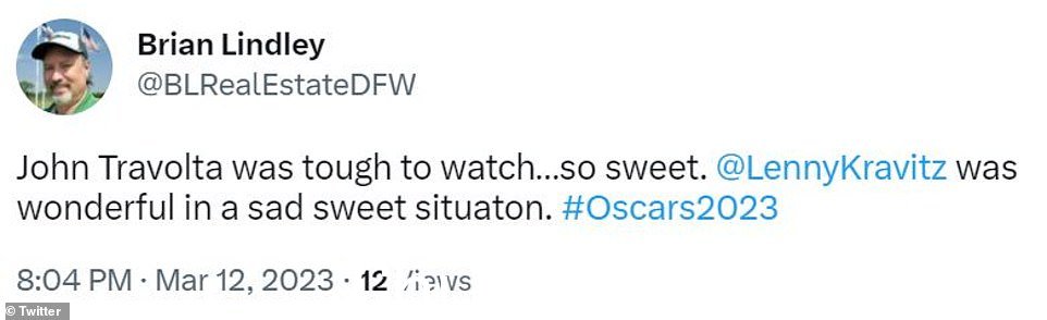 'John Travolta 很难看......太甜了,'另一个滔滔不绝