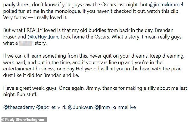 亲切的回应:Pauly 在周一将 Kimmel 被击倒的视频发布到 Instagram 上并写下了亲切的标题时走上了正路