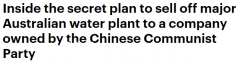 中国政府关联公司承包悉尼供水服务？新南威尔士州州长否认：我们没有相关计划（图）