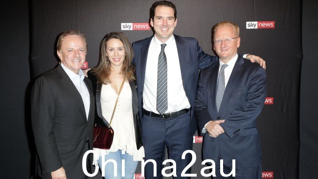 Foxtel Group 的 Brian Walsh，（左图）澳大利亚天空新闻台主持人 Laura Jayes、Peter Stefanovic 和电视台的 CEO Paul Whittaker 本周突然去世。图片：已提供