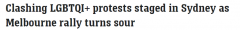 近百人聚集悉尼CBD，加入LGBTQI+支持团队，反对极右翼宗教团体示威（视频/照片）