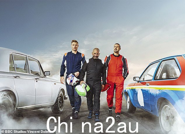 搁置:事故发生后官方立即暂停拍摄并开始调查事件(从左到右:Freddie Flintoff、Chris Harris、Paddy McGuinness)
