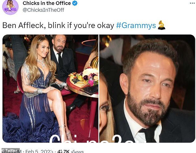 让人们议论纷纷:在整个 A-list 晚会上,人们看到 Affleck 在迷人的 Lopez 旁边看起来完全不感兴趣,Lopez 似乎玩得很开心