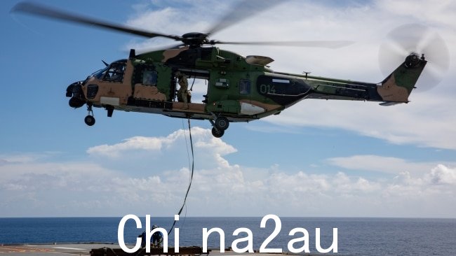 MRH-90 Taipan 多用途直升机机队已停飞,调查坠机事故。图片:已提供。