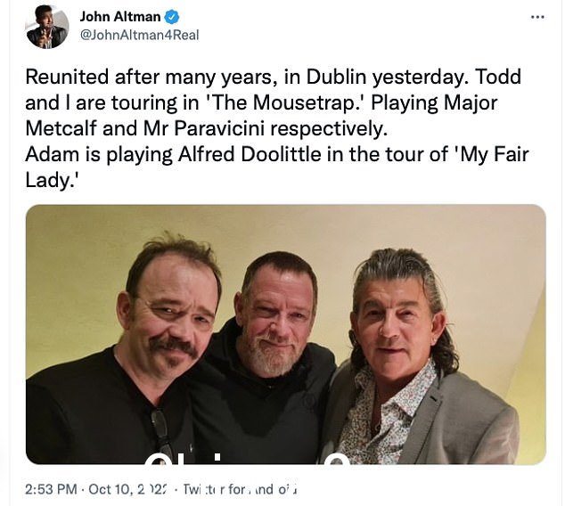 Reunion:这是 Todd 巡回演出的第二年,最初由 EastEnders 明星 John Altman 加入阵容,他在 BBC 肥皂剧中扮演 Nasty Nick