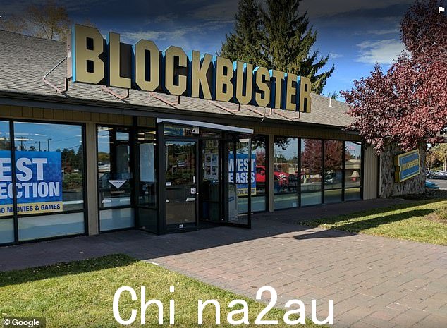 罪过gle,私有的 Blockbuster 商店(上图)仍在俄勒冈州的本德经营,但母公司在十年前倒闭了