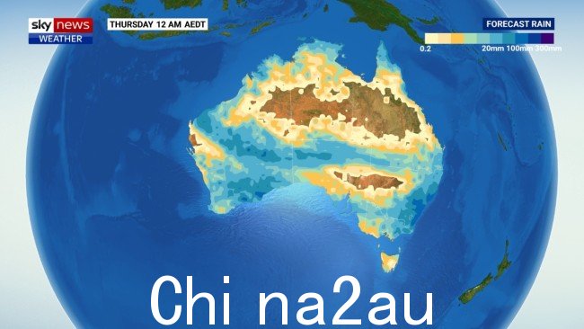 预报下周四的降雨量。图片:Sky News Australia