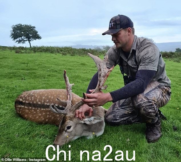 Oh no! Ollie - who has denied he is a trophy hunter - previously left fans 'traumatised' as he posed with dead deer, which he killed while taking part in a cull in Dartmore