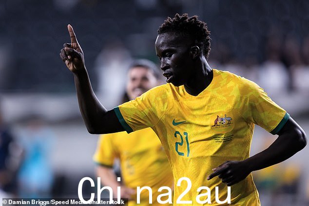 Garang Kuol 已经为 Socceroos 打进了他的第一个国家队进球
