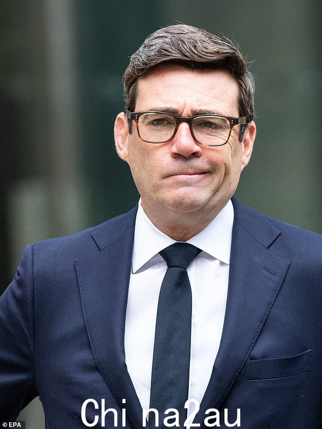大曼彻斯特市市长安迪·伯纳姆 (Andy Burnham),53 岁,在限速已降至 40 英里的高速公路路段上以 78 英里/小时的速度行驶时被发现,他被罚款近 2,000 英镑(如图所示)去年 9 月)