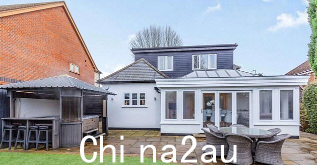 After renovations: A smaller three-bedroom bungalow stood on the original site before it was demolished to make way for the new £1million home