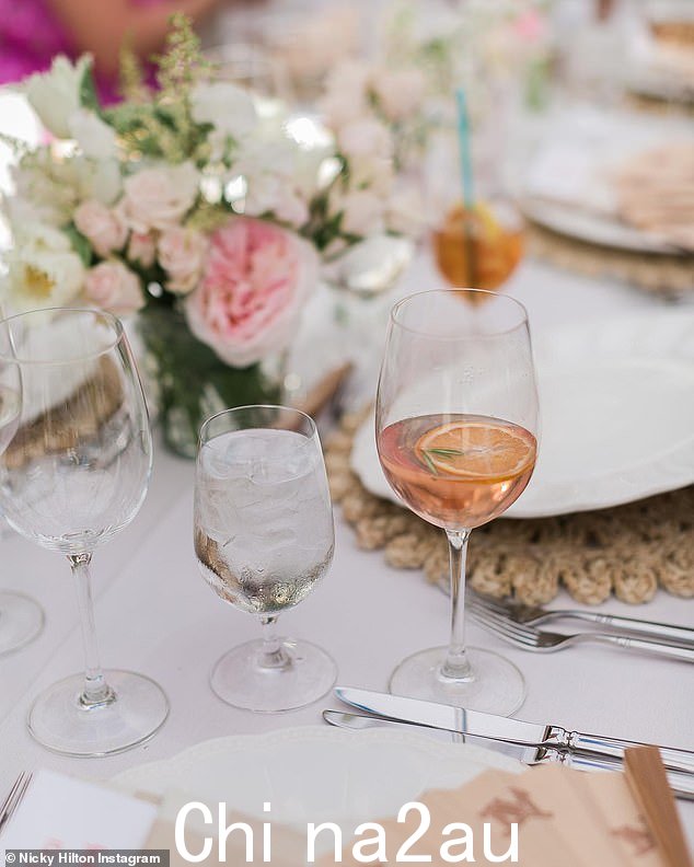 Rose all day: The mother/daughter duo were hosting a Max Mara luncheon for 52 guests in partnership with The Daily Front Row
