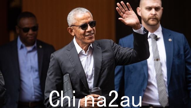 在悉尼活动期间,奥巴马先生讨论了一个范围主题包括他小时候的第一次澳大利亚旅行、中国的崛起以及与 MC Julie Bishop 的世界未来。图片:Julian Andrews