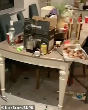 豪华垫派对的后果 - 主人回来发现损坏