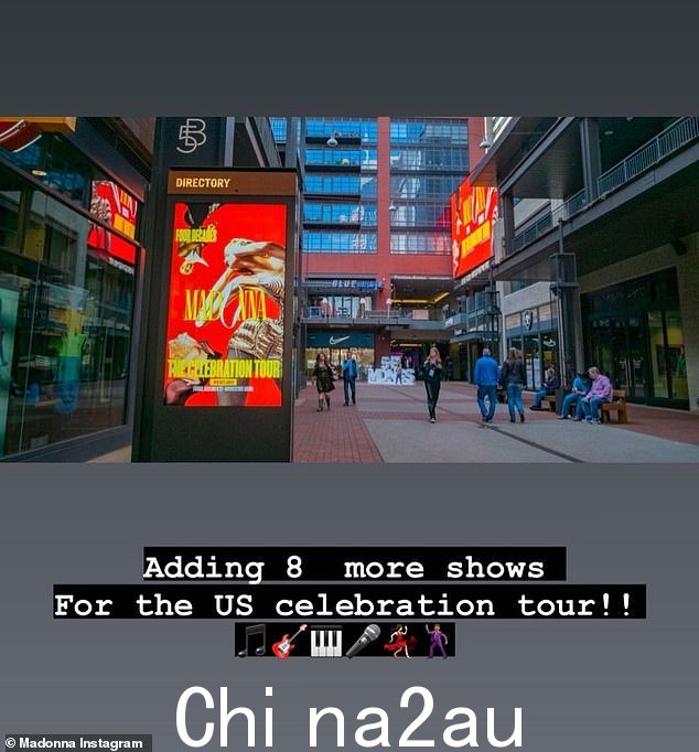更多精彩!这位 Material Girl 歌手还分享说,她将在备受期待的 Celebration Tour 中再增加八个日期