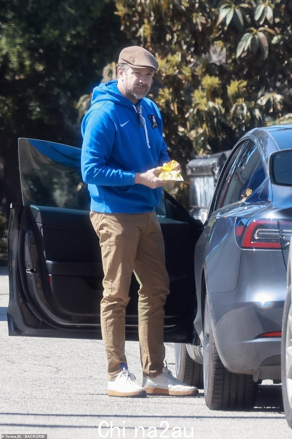 That's a wrap: Jason is seen prepared to behind the wheel behind the wheel on the game closeup