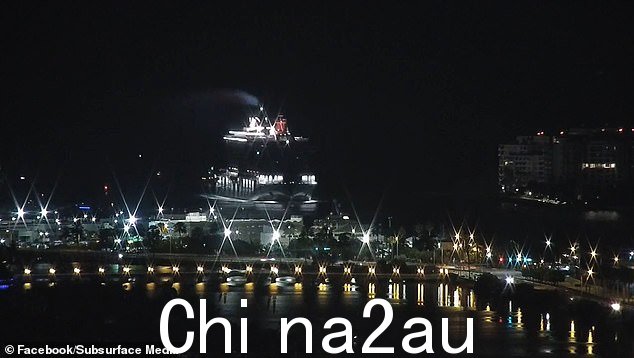 The Valiant Lady is seen returning to Miami in the early of Monday morning
