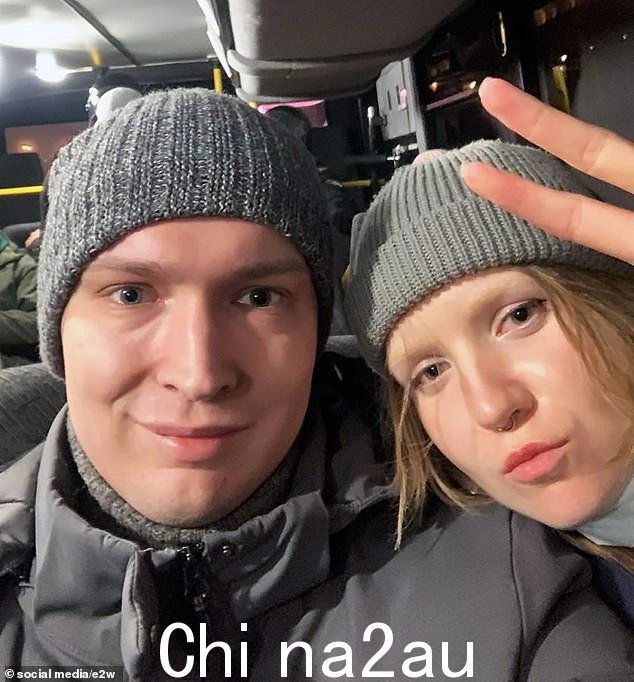 嫌疑人 Daria Trepova,26 岁,和她的搭档 Dmitry Rylov。Rylov 也是 20 多岁,是所谓的俄罗斯解放军的一员,坚称她是被“陷害”的。 “ class=