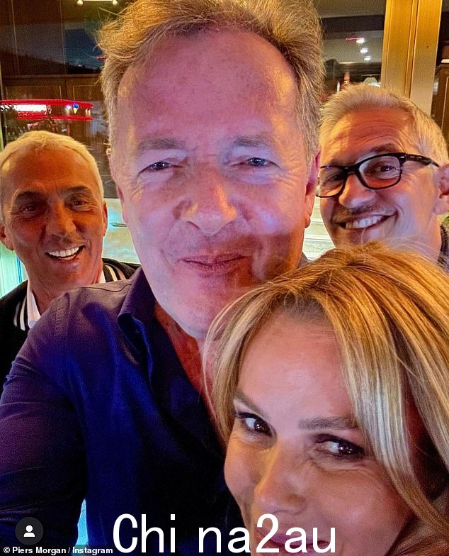 '意见飞扬':这是在 Piers 与 Gary、Amanda 和 Bruno 分享了自拍之后,因为他们在周一前往洛杉矶小镇