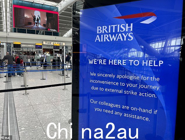 英国航空公司已就其旅程造成的任何中断向乘客道歉