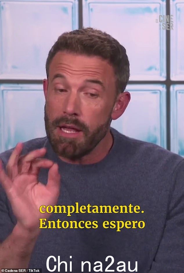 Benito!Ben Affleck 在最近接受西班牙一家广播电台的采访时,用流利的西班牙语让粉丝们惊叹不已 - 导致他的追随者将他重新命名为“Benito”
