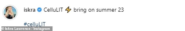 She penned: 'CelluLIT ¿¿ bring on summer 23'