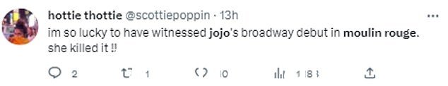 杀了它!演出结束后在 Twitter 上,一位观众很快就对这位歌手的首次亮相赞不绝口