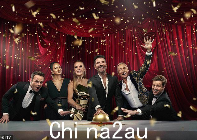 新鲜血液:Bruno 将在 ITV 真人秀节目中取代 David Walliams,他将与 Simon、Amanda Holden(中左)和 Alesha Dixon(左二)一起担任评委
