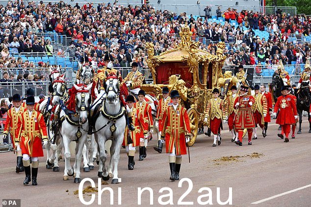 国王和王后将在 5 月 6 日首次乘坐豪华的 Gold State Coach,在加冕后返回白金汉宫