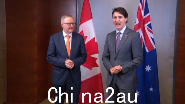 加拿大总理贾斯汀·特鲁多 (Justin Trudeau) 在《时代》杂志 2023 年最具影响力的 100 人名单中给予安东尼·艾博年 (Anthony Albanese) 热烈的支持。图片:已提供