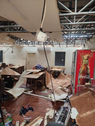 图片显示西澳皮尔巴拉地区的 Pardoo Roadhouse 完全被飓风摧毁。图片:Pardoo Roadhouse/Facebook