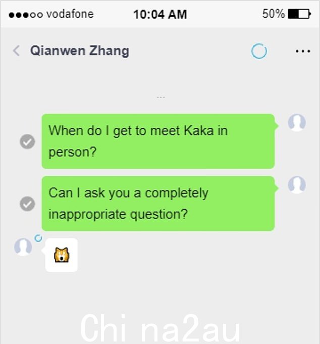 Harwood先生问张女士什么时候可以见到她的宠物猫