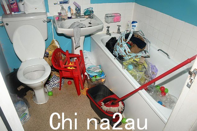 玩具和袋子被不小心扔进了浴缸,这是芬利遭遇恶劣环境的另一个例子