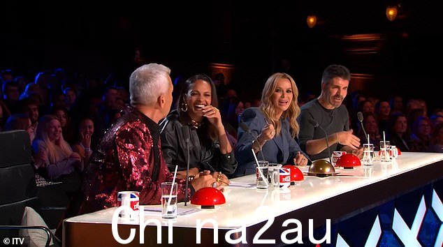 Gang:他与 Simon、Amanda Holden 和 Alesha Dixon 一起在 ITV 选秀节目中首次亮相,他很快就陷入了享受the entertainment on offer