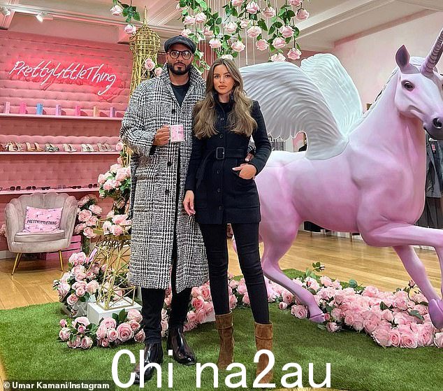 Umar 与未婚妻 Nada 在巴黎的 PLT 陈列室合影,为他们在世界各地的专属客户推出了多个 VIP 套房