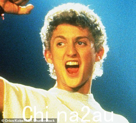 当他 20 多岁时:Winter is pictured in 1989's Bill & Ted's