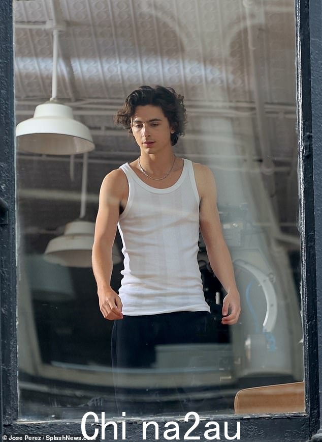 Vibes:《请以你的名字呼唤我》明星还穿着一条黑色长裤和the sleeveless top