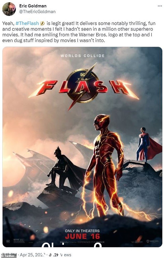 Eric: Eric Goldman said The Flash is 'legit great'