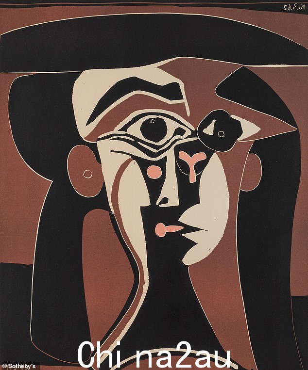 Pablo Picasso, Jaqueline au Chapeau Noir, 1962