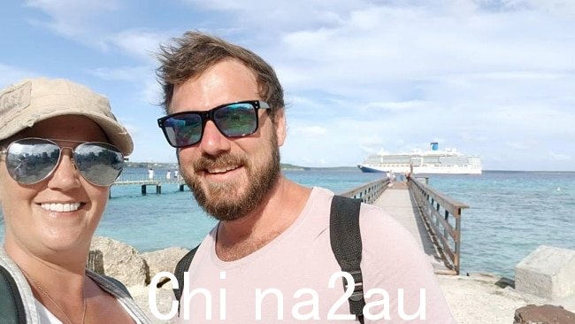 海洋量子号游轮溺水的受害者被揭露为布里斯班男子Warwick Tollemache(与前情人Celine La Roche合照)