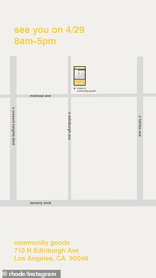 周四,Hailey 成立 10 个月的护肤品公司 Rhode 宣布,他们将在洛杉矶的 Community Goods 内放置一台装满他们产品的爪形自动售货机,仅限本周六上午 8 点至下午 5 点使用一天