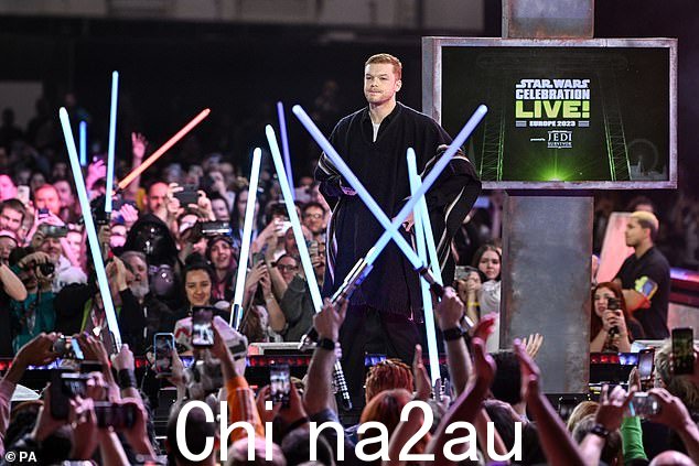 Cameron Monaghan - 在新动作冒险游戏 EA 星球大战绝地:幸存者中扮演 Cal Kestis 的演员,在伦敦 ExCeL 举行的 2023 年欧洲星球大战庆典第 3 天