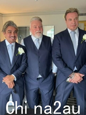 Kyle Sandilands 周六早些时候与他的伴郎合照。图片:Instagram