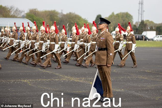 国王加冕典礼的彩排今天在汉普郡的 RAF Odiham 举行