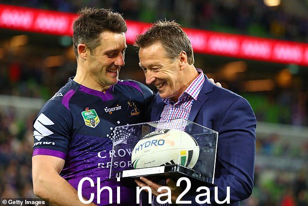 Cronk(左)在贝拉米(右)手下在墨尔本的 NRL 打了 16 个赛季中的 14 个