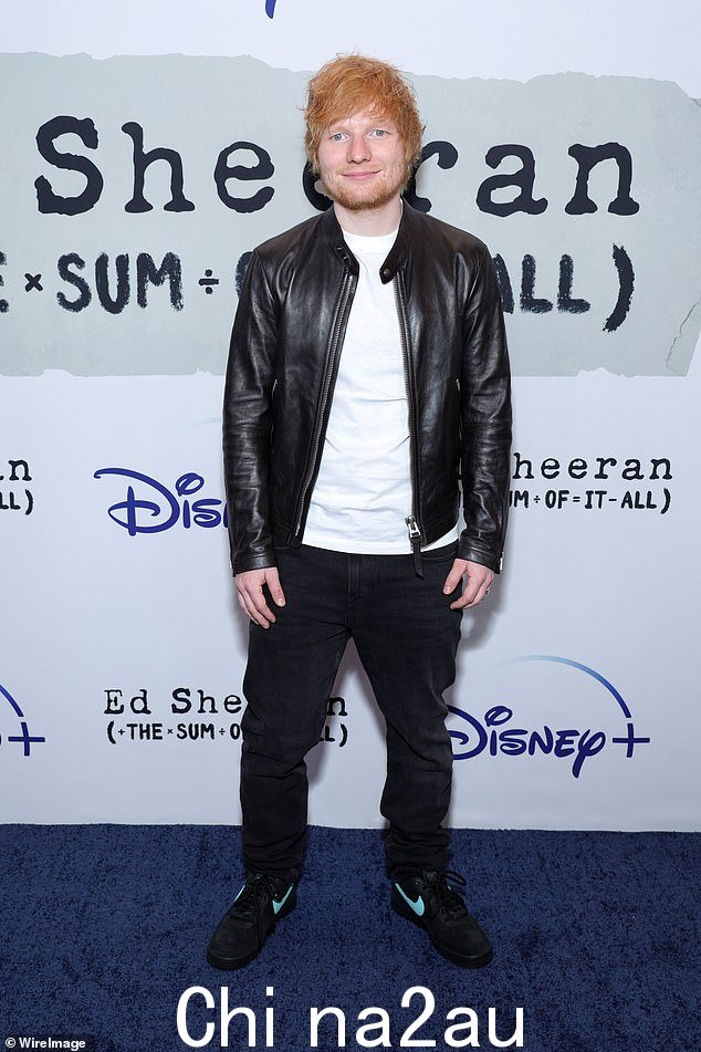 Ed Sheeran 昨晚在纽约出席他的 Disney+ 纪录片系列首映式