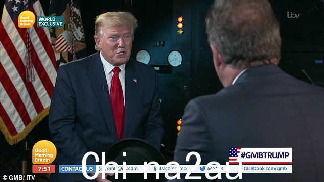 '她做得很好。我希望她过得愉快......我觉得她很好,'特朗普告诉 ITV