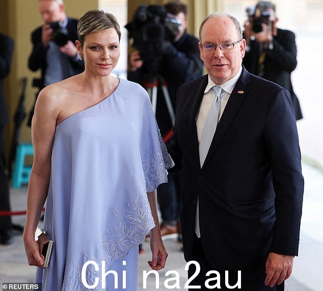 如果一件衣服还不够浮华,她还用闪闪发光的花卉钻石耳环完成了她迷人的装扮